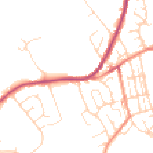 Daytime road noise heatmap for S43 2DX