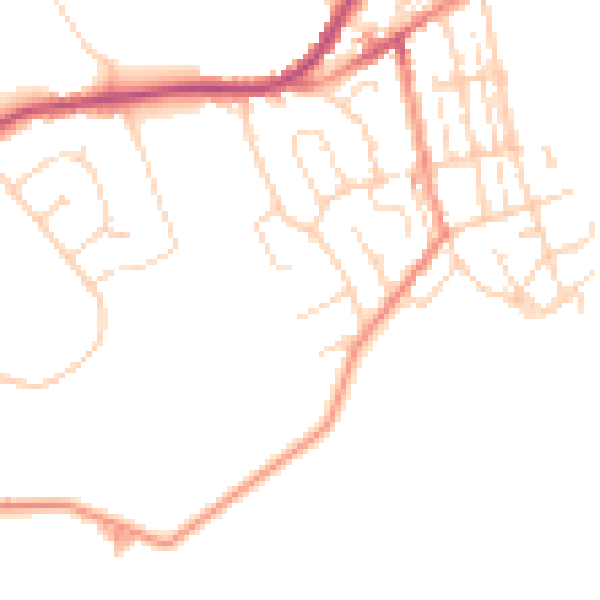 Daytime road noise heatmap for S43 2EA