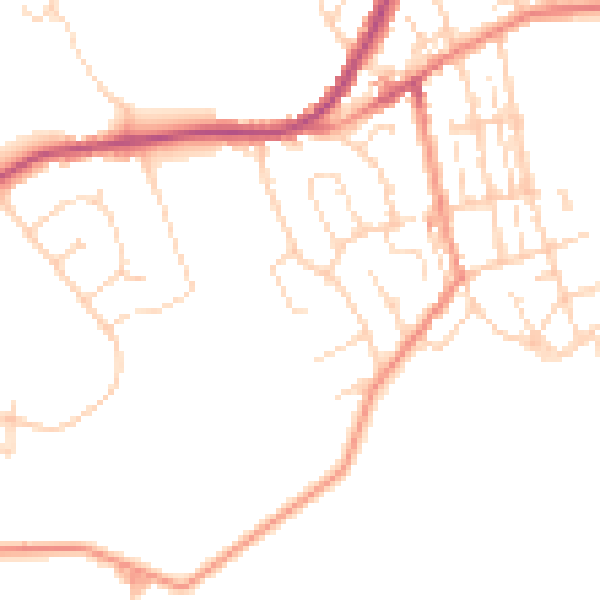 Daytime road noise heatmap for S43 2ED