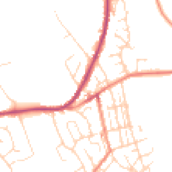 Daytime road noise heatmap for S43 2EN