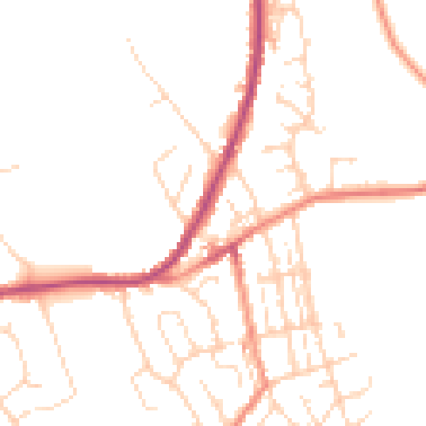 Daytime road noise heatmap for S43 2EW