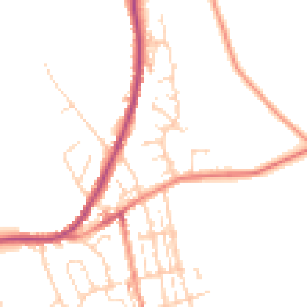 Daytime road noise heatmap for S43 2EY