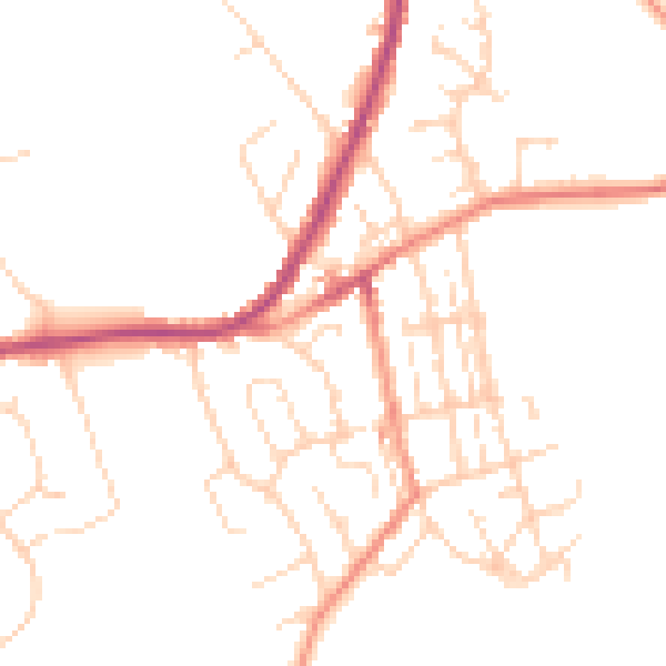 Daytime road noise heatmap for S43 2FH
