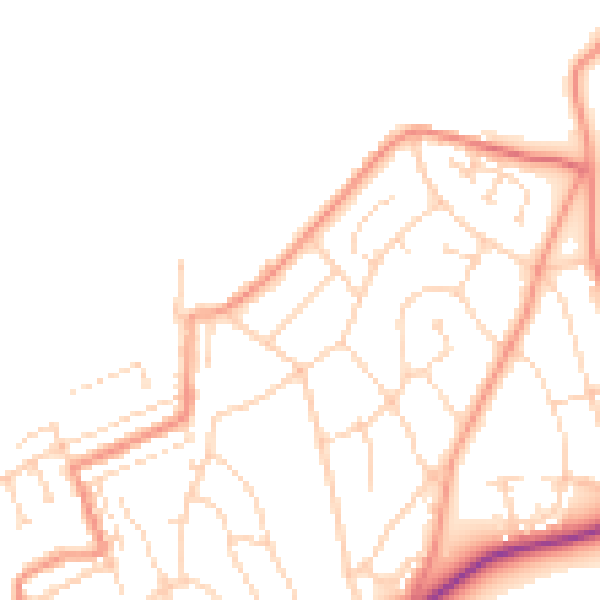 Daytime road noise heatmap for S43 2HL