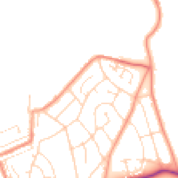 Daytime road noise heatmap for S43 2HQ