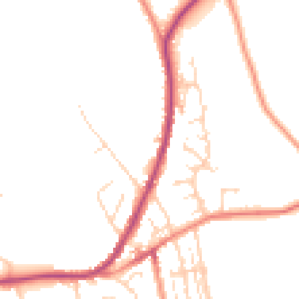 Daytime road noise heatmap for S43 2HT