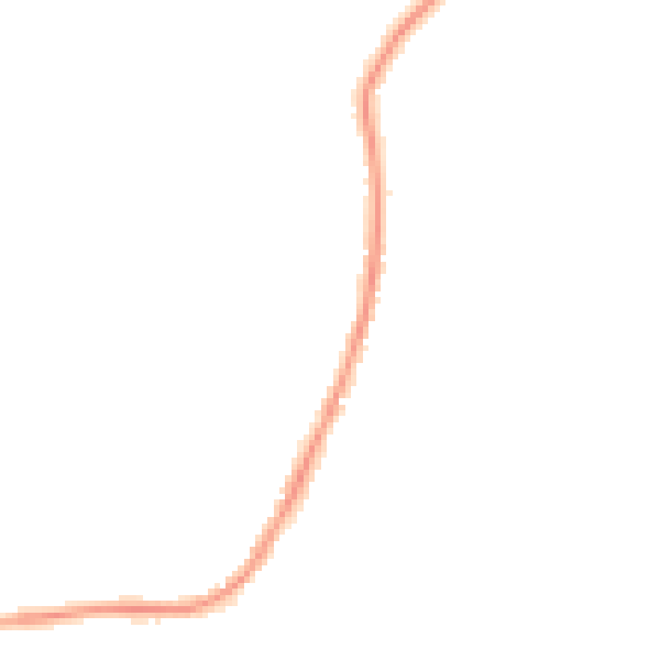 Night-time road noise heatmap for S43 2HT