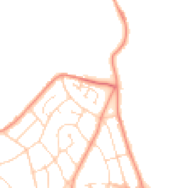 Daytime road noise heatmap for S43 2HU