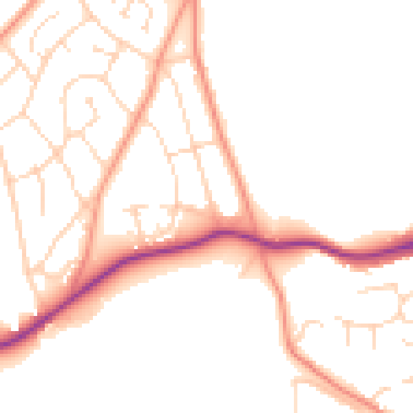 Daytime road noise heatmap for S43 2JH