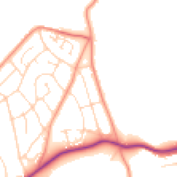 Daytime road noise heatmap for S43 2JL