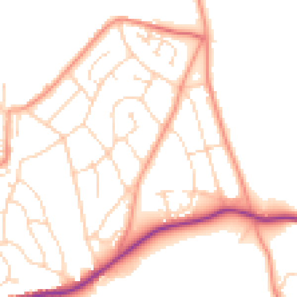Daytime road noise heatmap for S43 2LB
