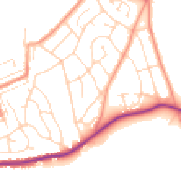 Daytime road noise heatmap for S43 2LF