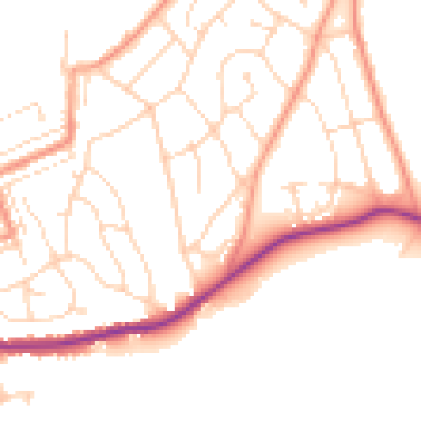 Daytime road noise heatmap for S43 2LG