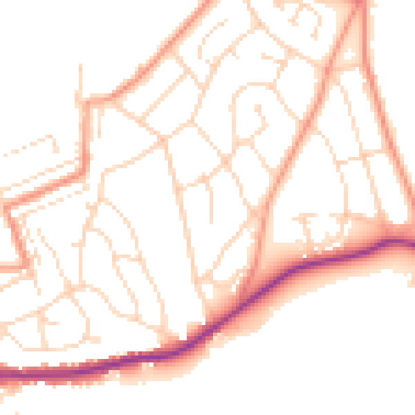 Daytime road noise heatmap for S43 2LN