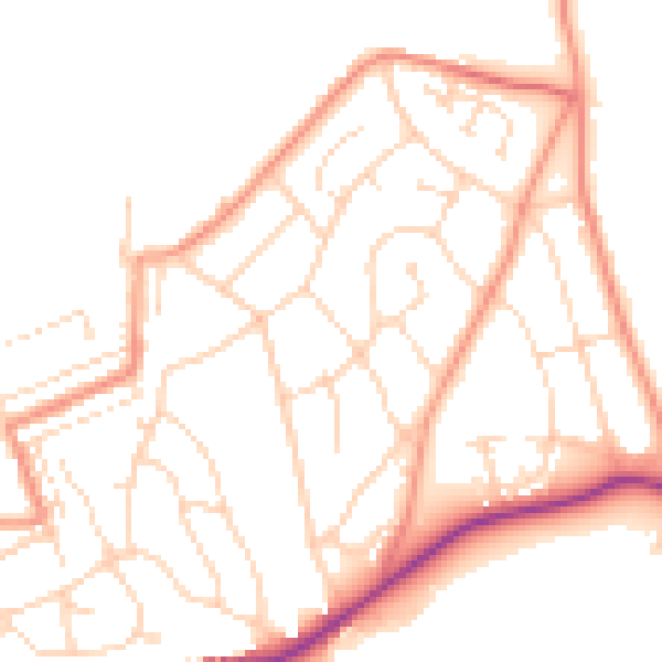 Daytime road noise heatmap for S43 2LR