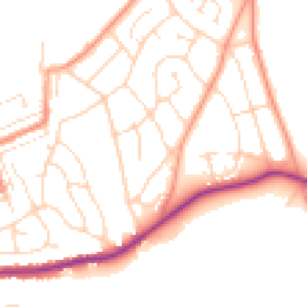 Daytime road noise heatmap for S43 2NA