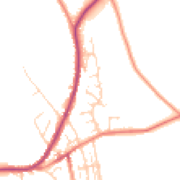 Daytime road noise heatmap for S43 2QA