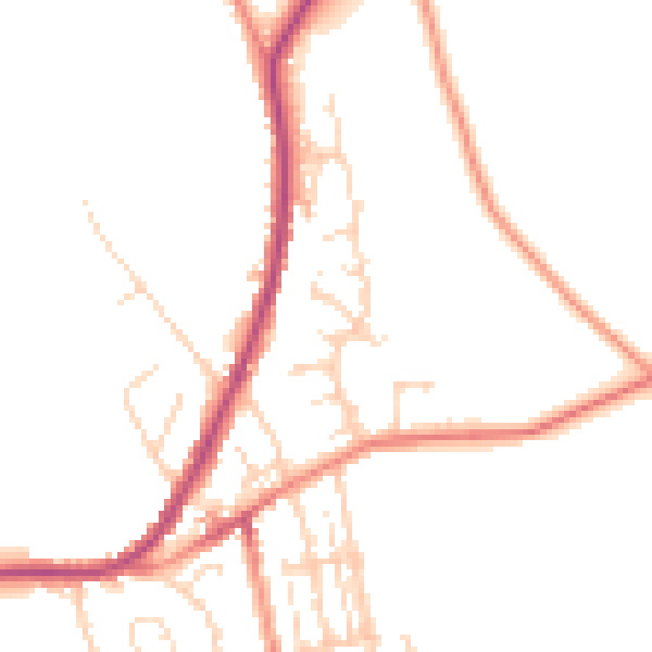 Daytime road noise heatmap for S43 2QB