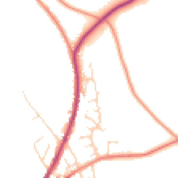 Daytime road noise heatmap for S43 2QF