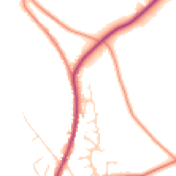 Daytime road noise heatmap for S43 2QG