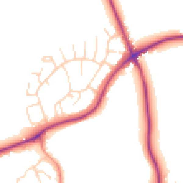 Daytime road noise heatmap for S43 3AD
