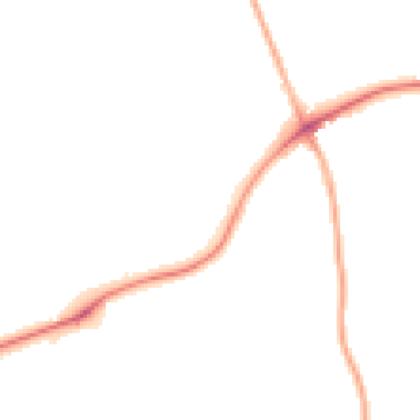 Night-time road noise heatmap for S43 3AD