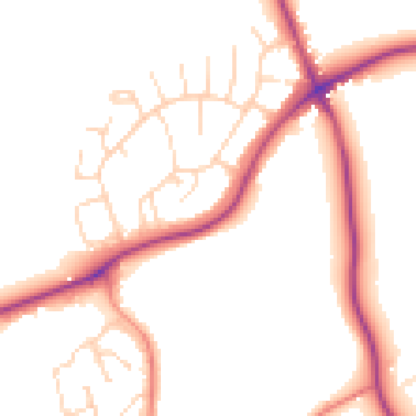 Daytime road noise heatmap for S43 3AE