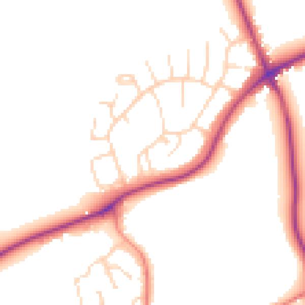 Daytime road noise heatmap for S43 3AF