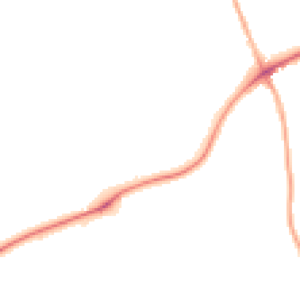 Night-time road noise heatmap for S43 3AF