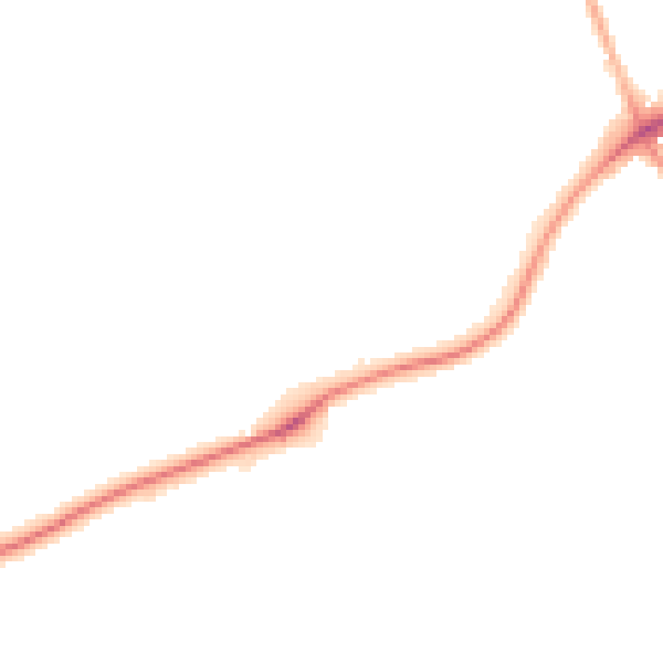 Night-time road noise heatmap for S43 3AG