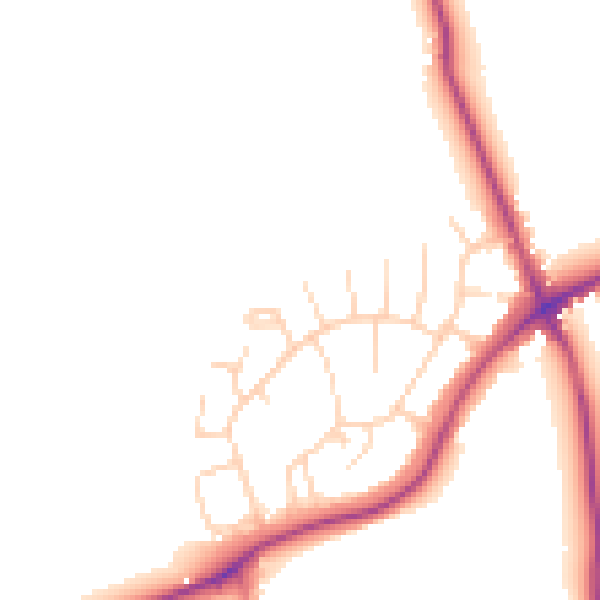 Daytime road noise heatmap for S43 3AR