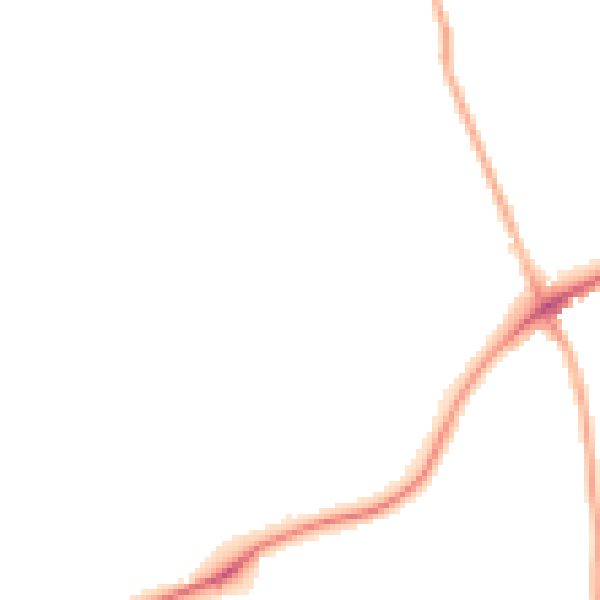 Night-time road noise heatmap for S43 3AR