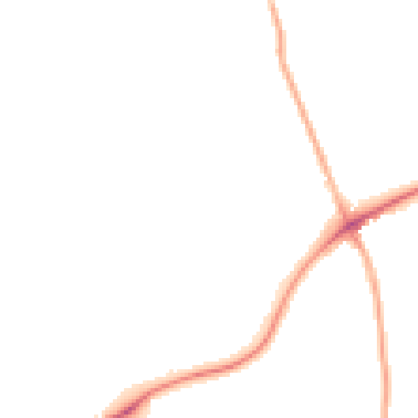 Night-time road noise heatmap for S43 3AT