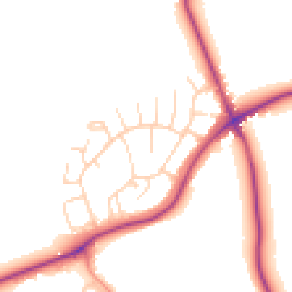 Daytime road noise heatmap for S43 3AU