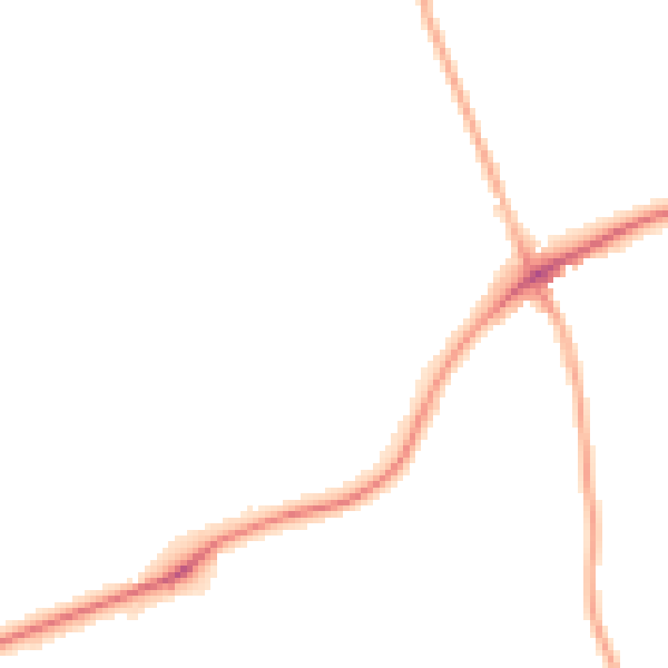Night-time road noise heatmap for S43 3AU