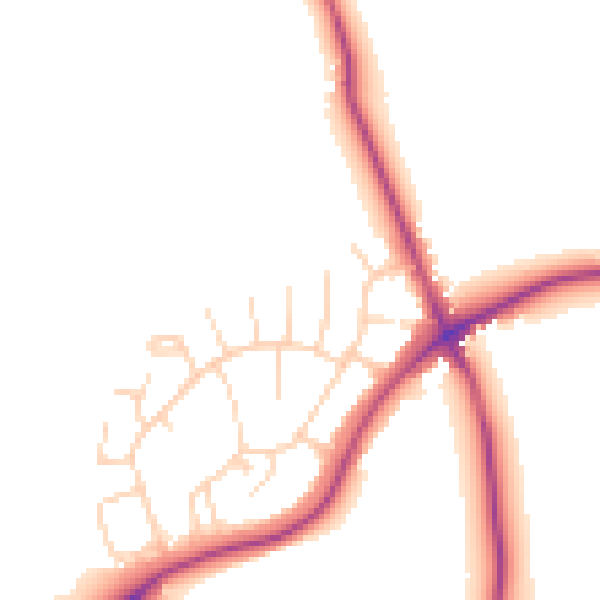 Daytime road noise heatmap for S43 3AX