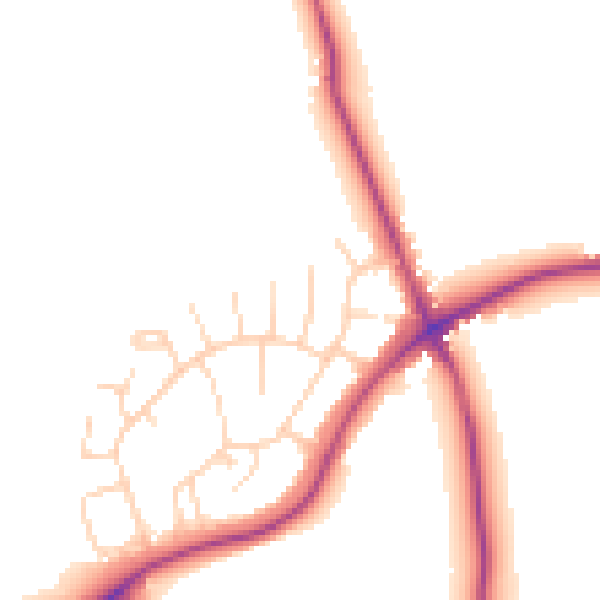 Daytime road noise heatmap for S43 3AY
