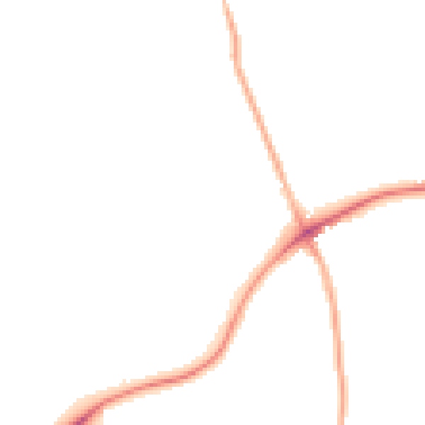 Night-time road noise heatmap for S43 3AY