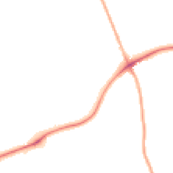Night-time road noise heatmap for S43 3AZ