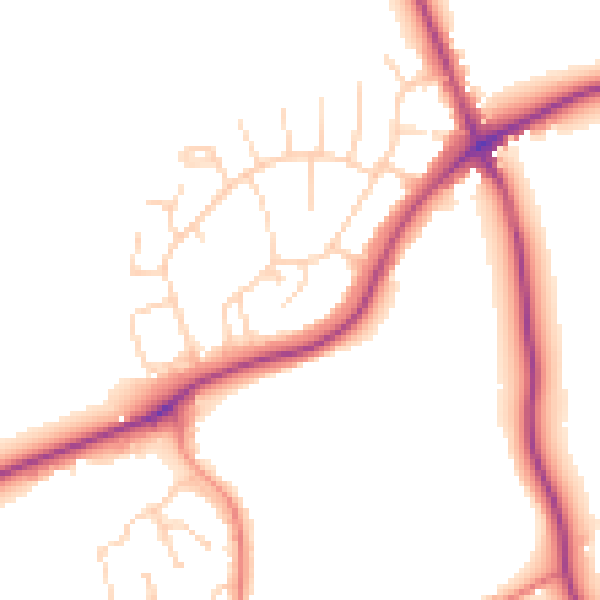 Daytime road noise heatmap for S43 3BA