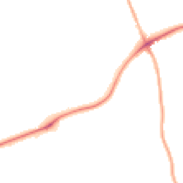 Night-time road noise heatmap for S43 3BA