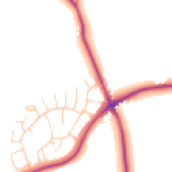 Daytime road noise heatmap for S43 3BE