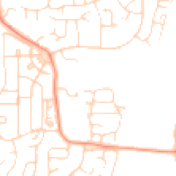 Daytime road noise heatmap for S43 3DG