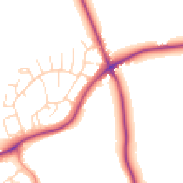 Daytime road noise heatmap for S43 3DN