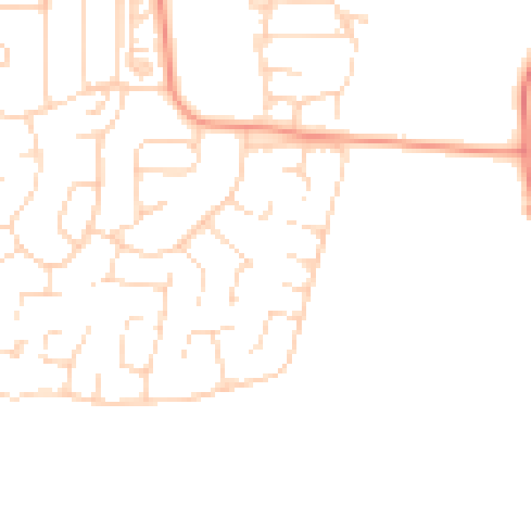 Daytime road noise heatmap for S43 3DY