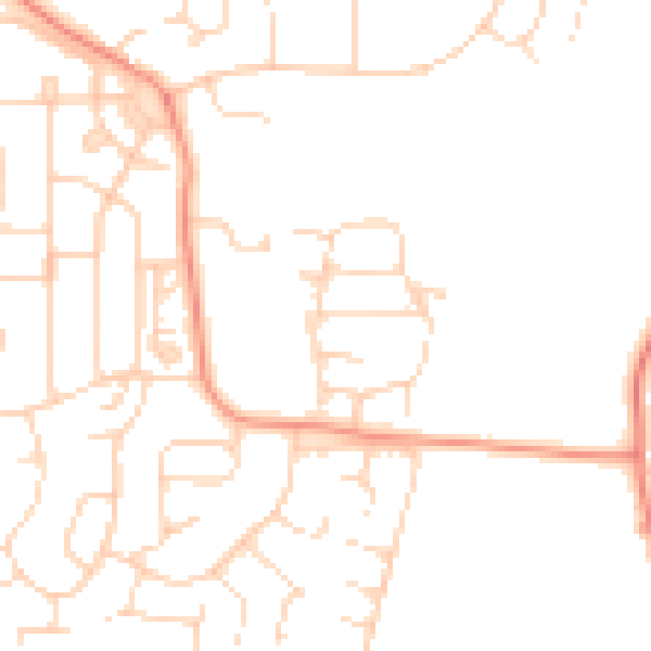 Daytime road noise heatmap for S43 3EH