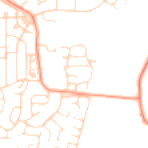 Daytime road noise heatmap for S43 3EL