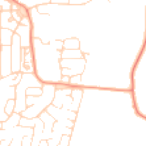 Daytime road noise heatmap for S43 3EQ