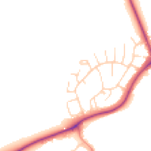 Daytime road noise heatmap for S43 3FB
