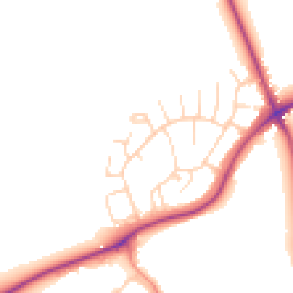 Daytime road noise heatmap for S43 3FE